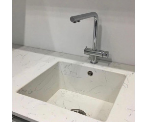 Cabinet furniture for kitchen No. 1181 painted glossy MDF fronts with integrated handle 