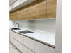 Меблі корпусні для кухні № 1185 фарбовані і шпоновані МДФ фасади з інтегрованою ручкою 