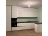 Мебель корпусная для кухни № 1120  белые крашеные МДФ фасады 
