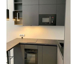 Cabinet furniture for kitchen No. 1192 painted MDF facades with integrated handle 