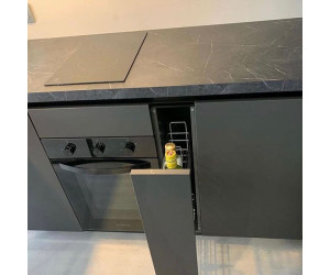 Cabinet furniture for kitchen No. 1192 painted MDF facades with integrated handle 