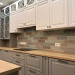 Cabinet furniture for kitchen No. 1194 painted MDF facades with milling and spros 