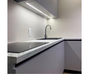 Мебель корпусная для кухни № 1193 крашеные МДФ фасады с интегрированной ручкой 