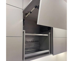 Мебель корпусная для кухни № 1193 крашеные МДФ фасады с интегрированной ручкой 