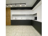 Меблі корпусні для кухні № 1124 фарбовані МДФ фасади сірі білі матові + шпон 