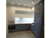 Мебель корпусная для кухни № 1155 крашеные МДФ фасады с  эффектом Super глянец и интегрированной ручкой 
