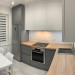 Cabinet furniture for kitchen № 1177 painted MDF facades