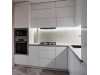 Cabinet furniture for kitchen № 1188 painted MDF facades with integrated handle