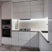 Cabinet furniture for kitchen № 1188 painted MDF facades with integrated handle