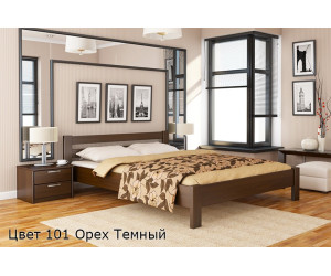 Wooden bed made of solid beech Natali