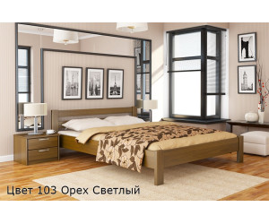 Wooden bed made of solid beech Natali