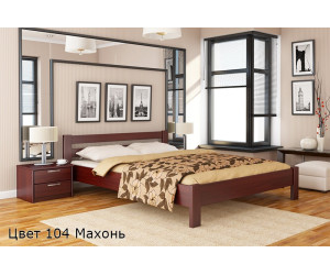 Wooden bed made of solid beech Natali