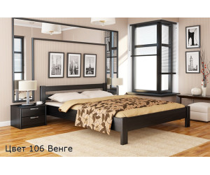 Wooden bed made of solid beech Natali