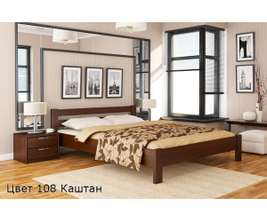 Wooden bed made of solid beech Natali