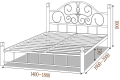 Ліжка металеві на дерев'яних ніжках
