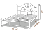 Ліжка металеві на дерев'яних ніжках (2)