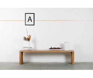 Modern bench made of solid ash or oak Natural Ash or Oak + Linseed oil Eco