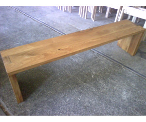 Modern bench made of solid ash or oak Natural Ash or Oak + Linseed oil Eco