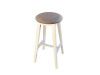 Bar stool round ash lacquer savana 07