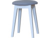 Round stool ash lacquer & savana 07
