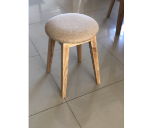 Табурет круглый ясеня лак & savana 07