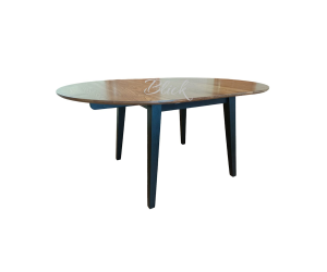 RoundNew 110/160 folding table ash wenge & rustic top