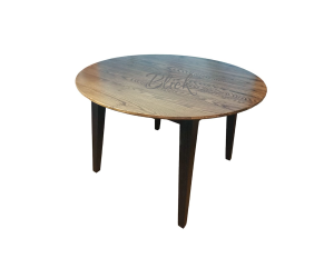 RoundNew 110/160 folding table ash wenge & rustic top