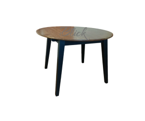RoundNew 110/160 folding table ash wenge & rustic top