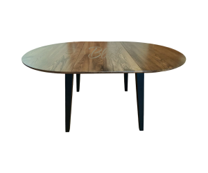 RoundNew 110/160 folding table ash wenge & rustic top
