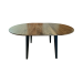 Table Casanova 1100/1600 ash rustic + wenge, wooden, modern, round, extendable, oval or round