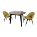 Комплект мебели для кухни: стол RoundNew 110/160 rustic и 2 стула Mars black & jasmin 41