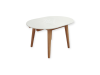 Table Casanova 90/130 ash white enamel and lacquer modern, wooden, folding, for kitchen or living room