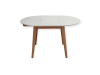 Table Casanova 90/130 ash white enamel and lacquer modern, wooden, folding, for kitchen or living room
