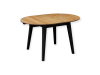 Стіл Casanova 90/130 ясен лак black legs сучасний, дерев'яний, розкладний, стіл для кухні