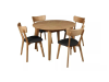 Casanova kitchen set by Blick: table and chairs in Scandinavian style
