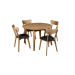 Casanova kitchen set by Blick: table and chairs in Scandinavian style