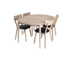 Set Table Adam 110/190 chairs Dalas 4 pcs. ash & soft black