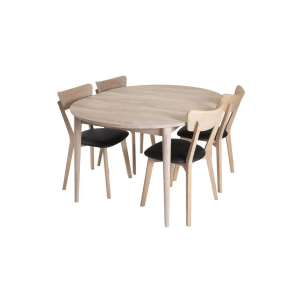 Set Table Adam 110/190 chairs Dalas 4 pcs. ash & soft black