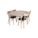 Set Table Adam 110/190 chairs Dalas 4 pcs. ash & soft black