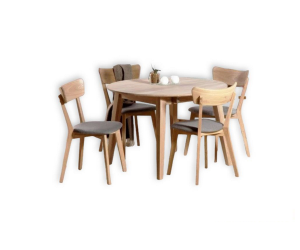 Стіл Casanova 110/160 ясен лак та стільці Dalas 4 шт. ясен soft grey