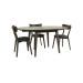 Стіл Casanova 110/160 ясен & венге стільці Dalas 3 шт. ясен венге & soft black, обідній, кухонний, розкладний, стіл та стільці