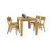 Table New York 140/80 ash rustic, dining, kitchen, folding, table and chairs