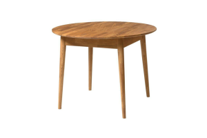 Стол Adam ясень лак - деревянный, круглый, раскладной, современный для кухни или гостиной  