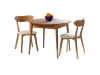 Table Adam ash and Chairs West 2 pcs. ash & soft white