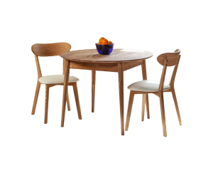 Table Adam ash and Chairs West 2 pcs. ash & soft white