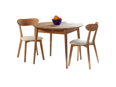 Стіл Adam ясен та Стільці West 2 шт. ясен & soft white