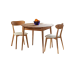 Table Adam ash and Chairs West 2 pcs. ash & soft white