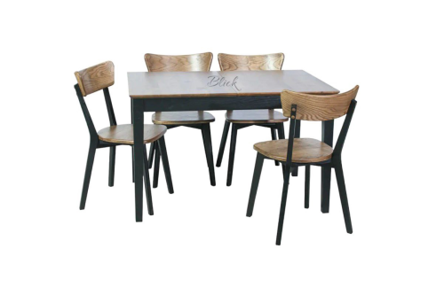 Стол Kventin 140/180 ясень рустик столешница ноги темные 