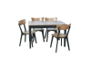 Table Kventin Small 120/160*80 ash ructic black legs