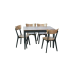 Table Kventin Small 120/160*80 ash ructic black legs